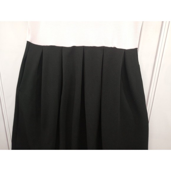 LuLaRoe Dress Womens Size M Pastel Pink & Black Fit & Flare Back Zipper Textured - Picture 6 of 16